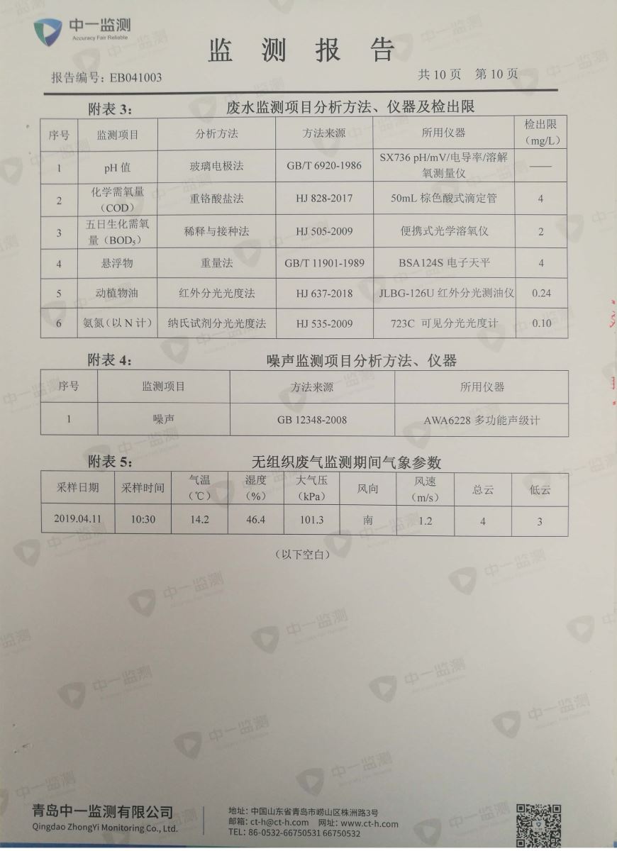 青岛罗美evo视讯新材料制造有限公司监测报告（2019年度）(图11)